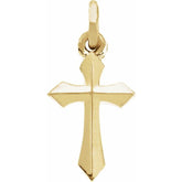 18K Yellow Gold-Plated Sterling Silver Cross Pendant